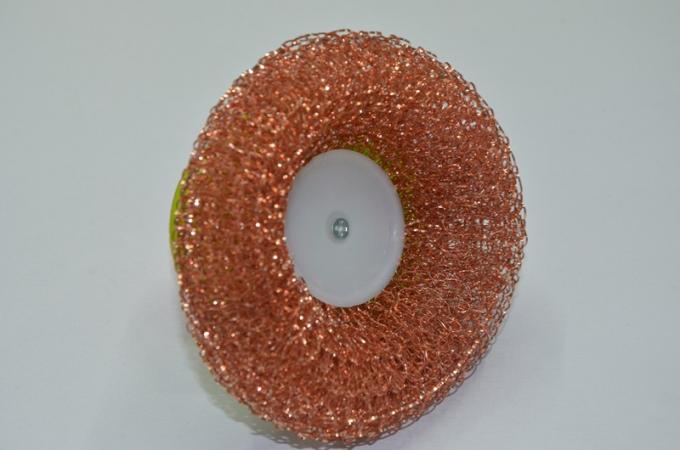 Στρογγυλά μαξιλάρια τριψίματος ανοξείδωτου Copperized, ένδυση - ανθεκτικό μαξιλάρι καθαρισμού μετάλλων